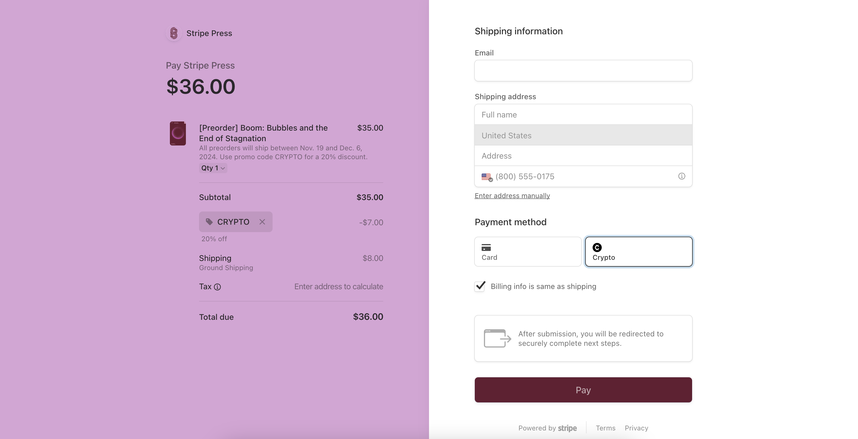 Let your users pay with crypto