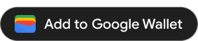 A black UI button that says Add to Google Wallet. There is a Google Wallet logo image to the left of the text.