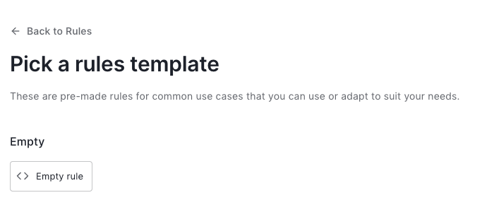 creating an empty rule on Auth0