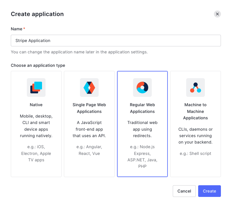 creating an application on Auth0