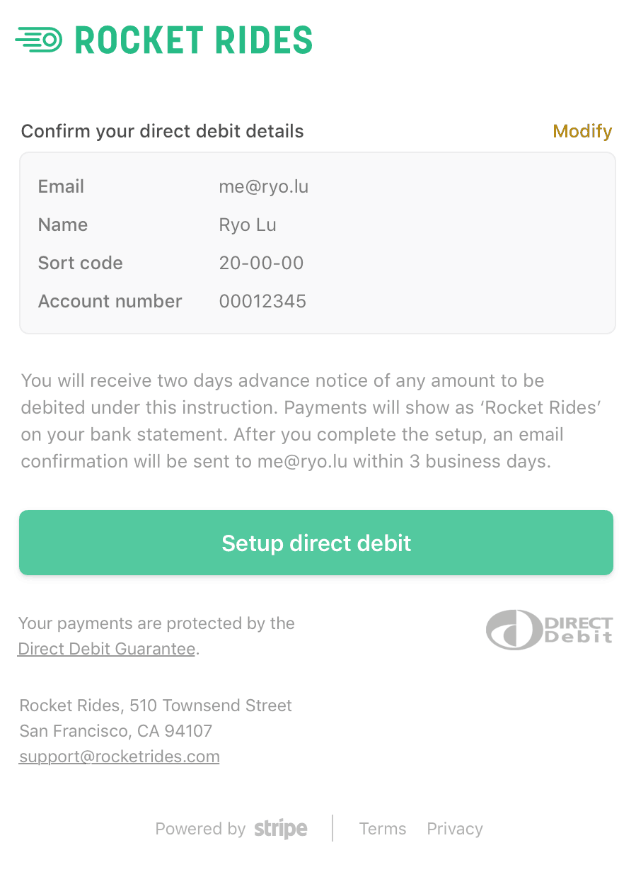 Requirements For Online Bacs Direct Debit Mandate Collection Stripe Requirements For Online Bacs Direct Debit Mandate Collection Stripe