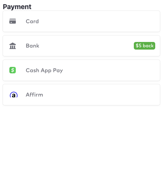Add custom payment methods | Stripe Documentation