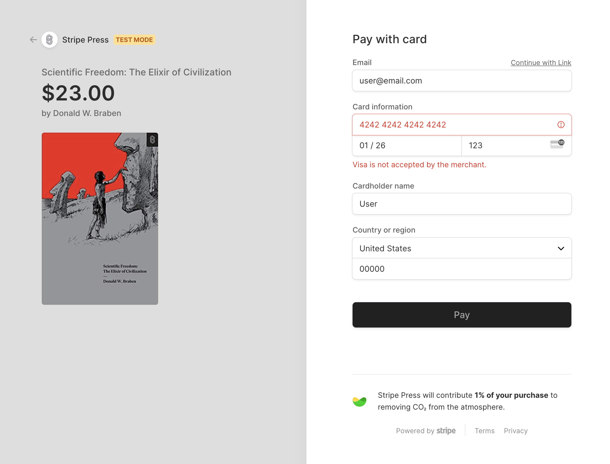Card brand filtering on Checkout