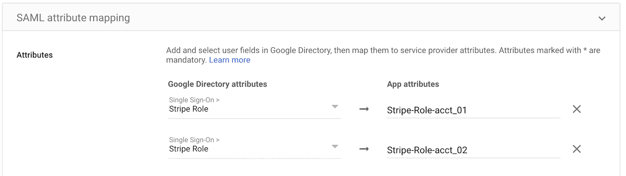 Configure SAML multi attributes mapping