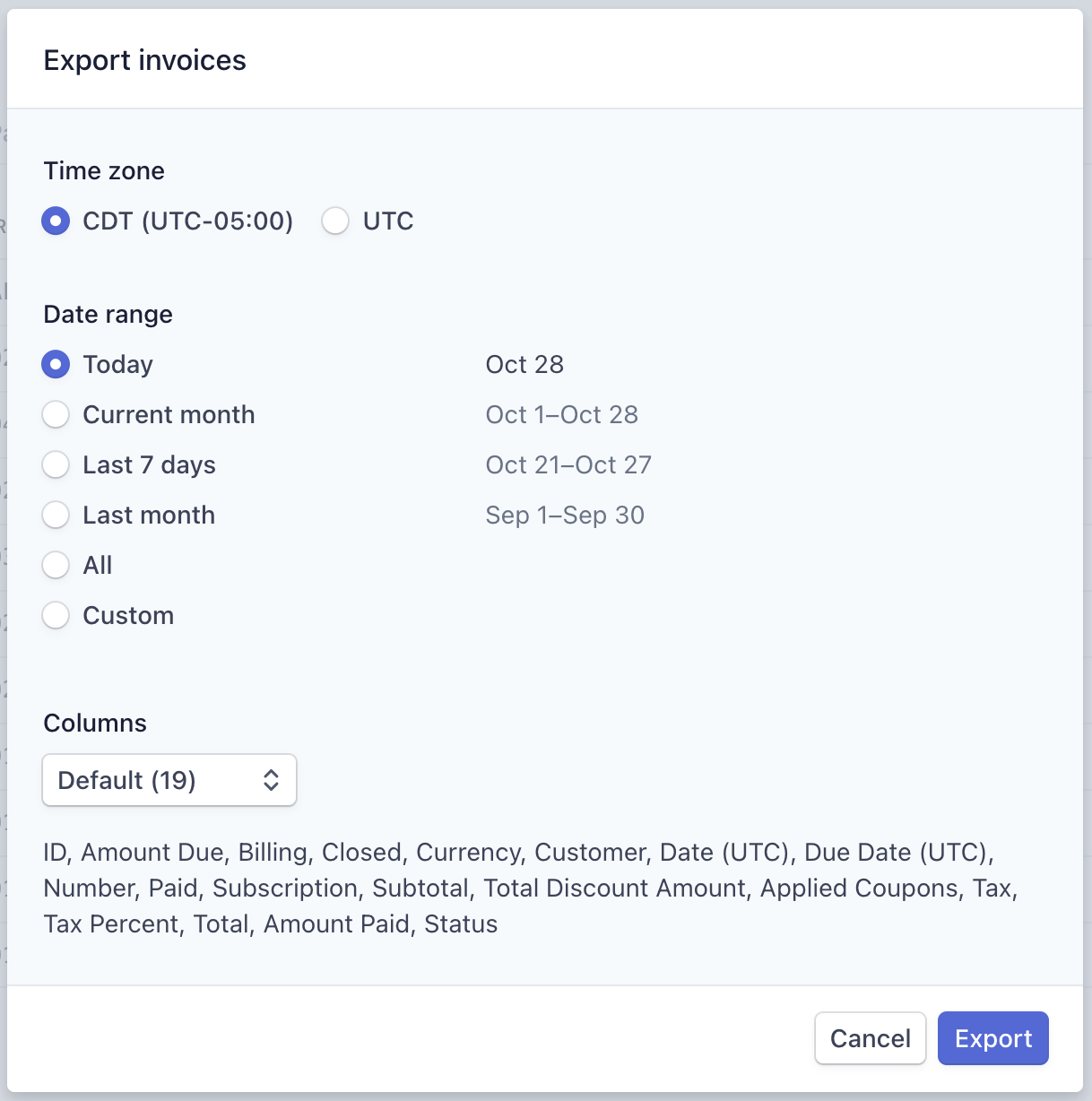 stripe invoice subscription