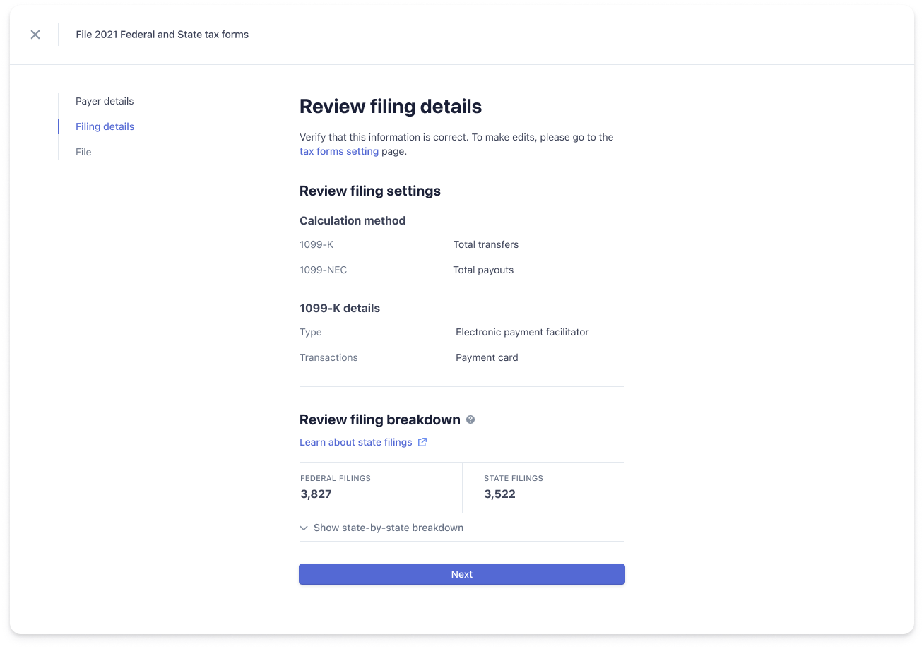 File your 1099 tax forms | Stripe Documentation
