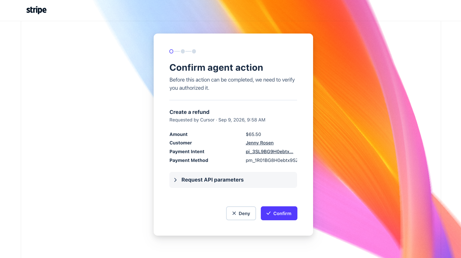 Confirm a refund request