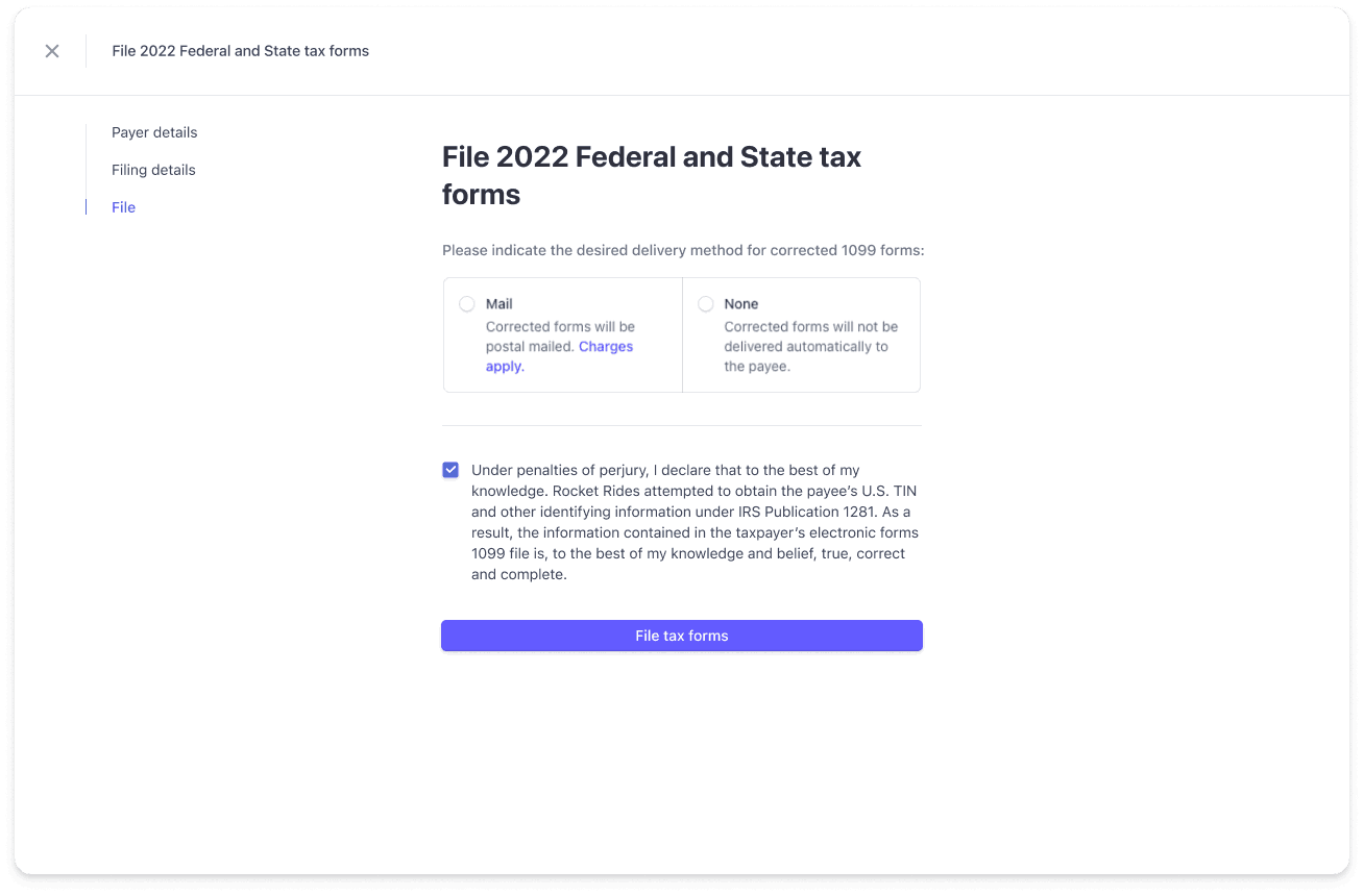 File your 1099 tax forms