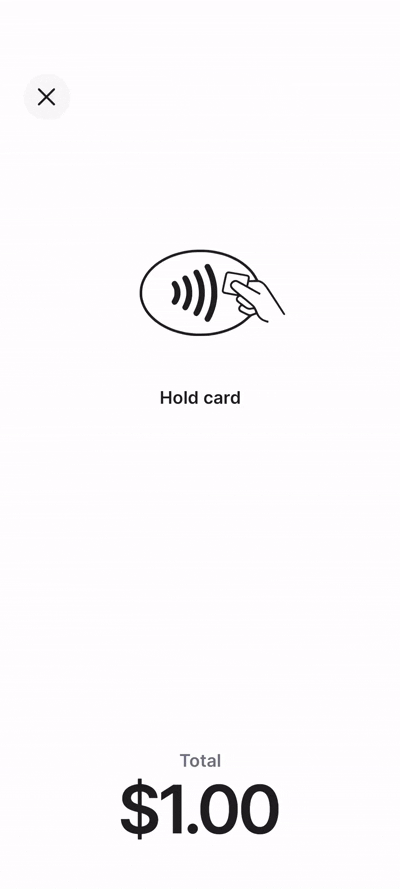 Example of generic tap screen