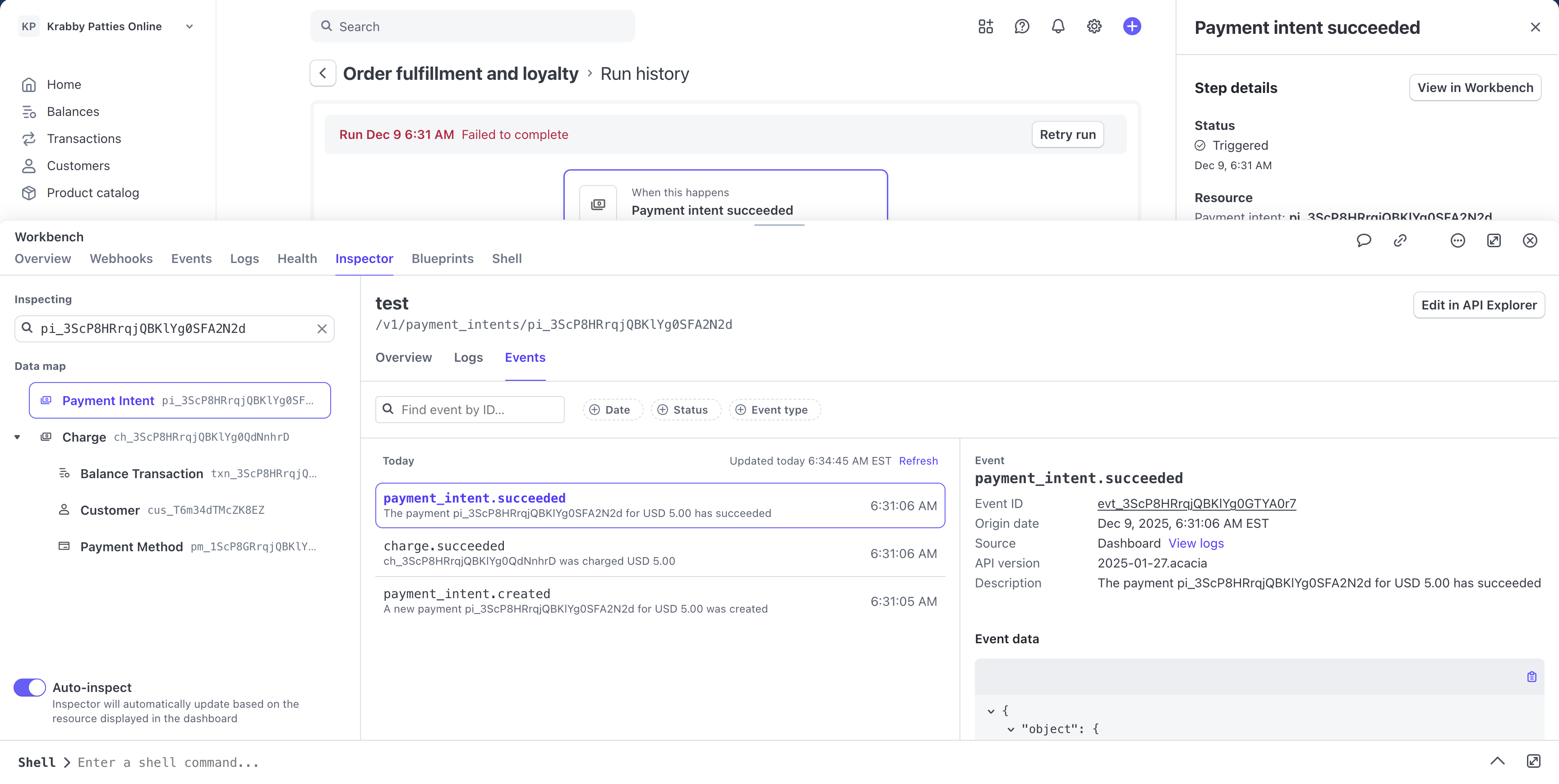 Workbench view using Workflows